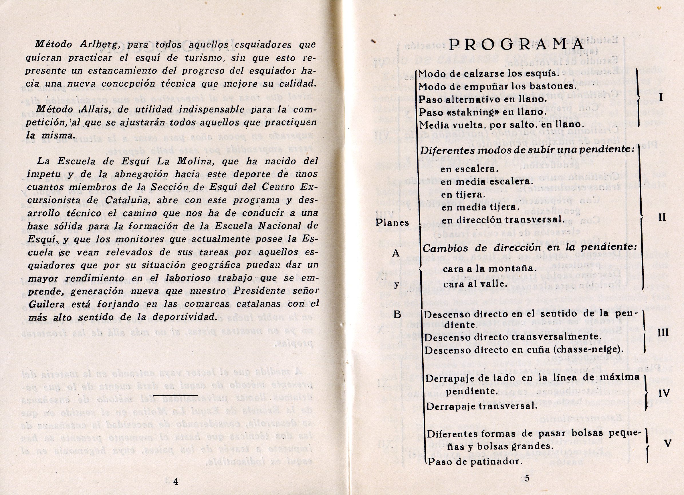 Escuela de esquí la Molina : Teoría del plan de enseñanza - Miniatura 3